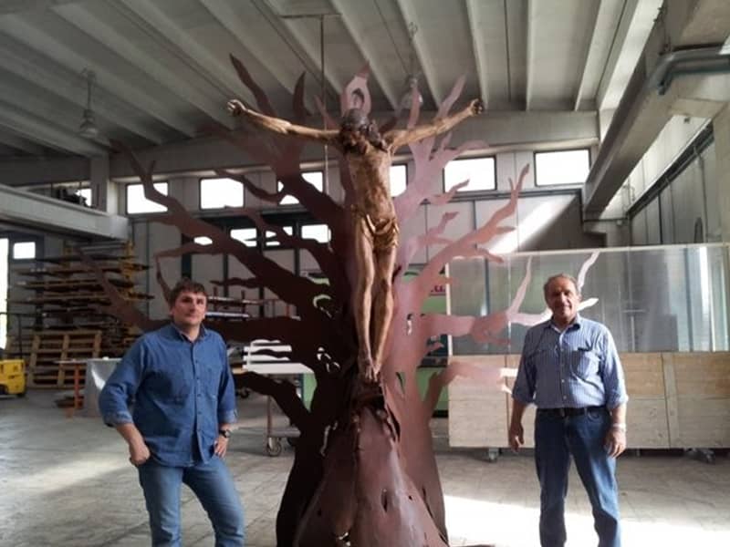 Palazzolo Michele e Figlio a Cinisi (Palermo) realizza albero cor-ten
